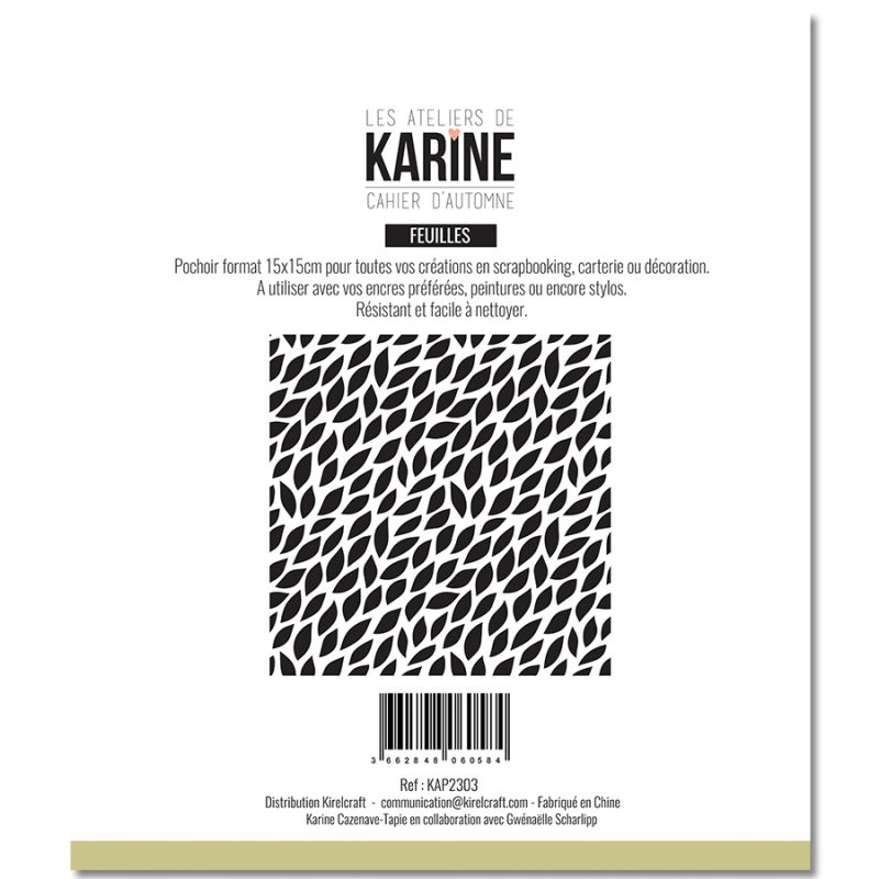 Les Ateliers De Karine - Cahier d'Automne - Mini feuilles Pochoirs