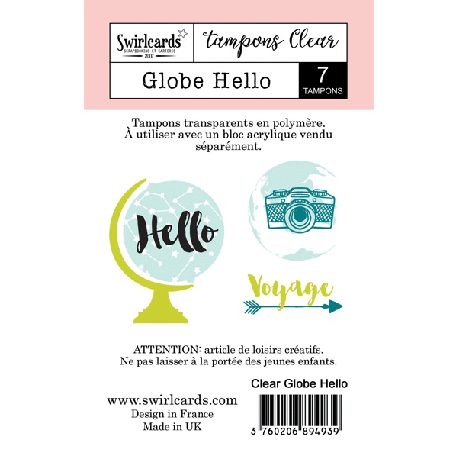 Swirlcards Clear Globe Hello (7pc)