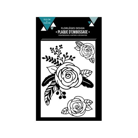 Florilèges Design plaque d'embossage Trois roses