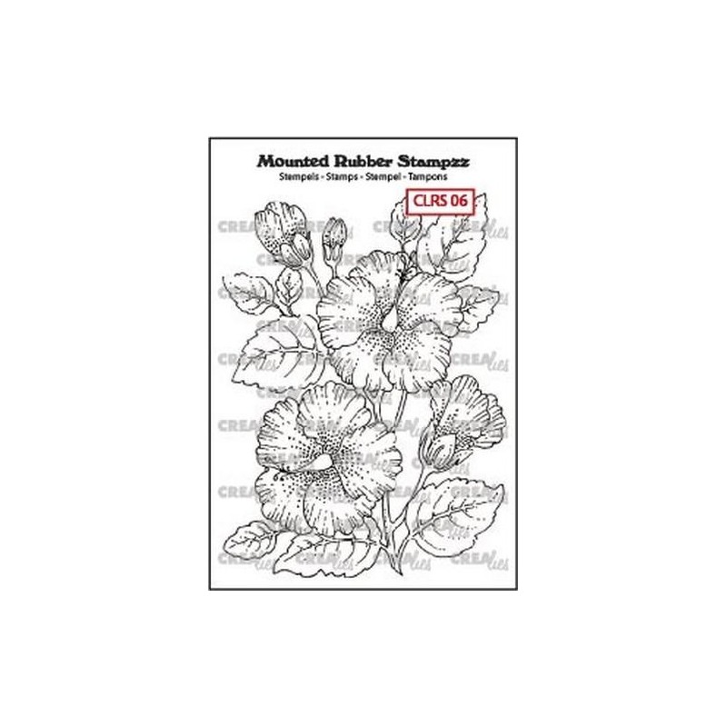 Crealies Mounted Rubber Stampz no. 5 Hibiscus