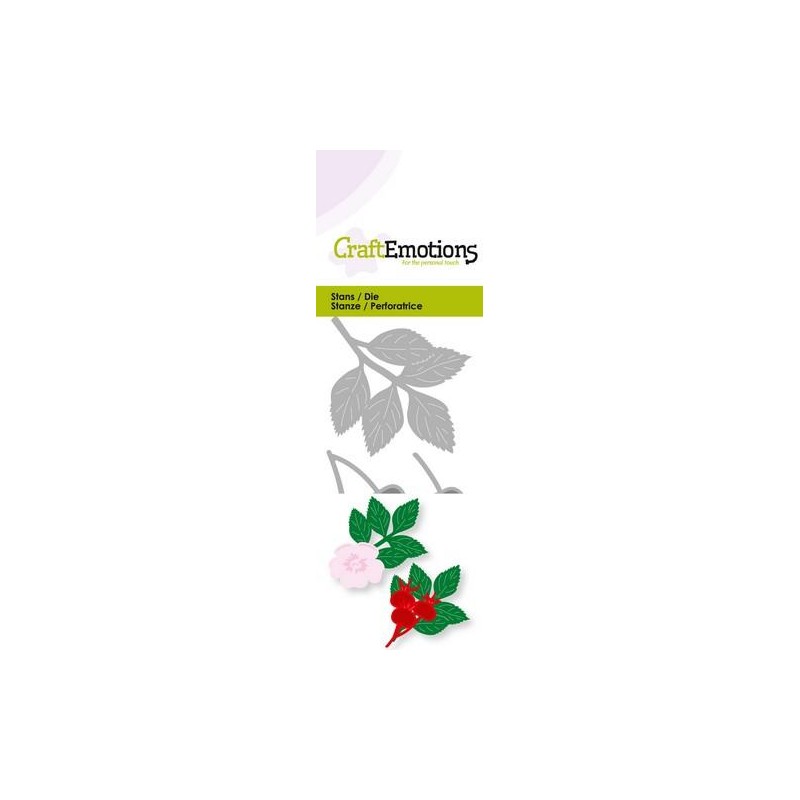 CraftEmotions Die - rosehip 3D