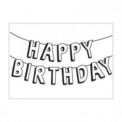 Darice - Plaque d'embossage Happy Birthday en bannière