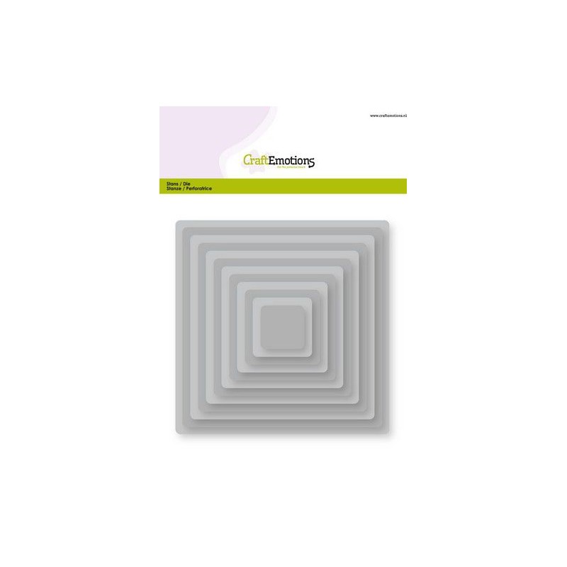 CraftEmotions Big Nesting Die - squares, rounded corners Card 150x160