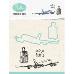 Nellie‘s Choice Holiday Die cut & clearstamp set plane