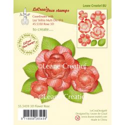Lecrea'Deco Stamps 3D Flower Rose Clear